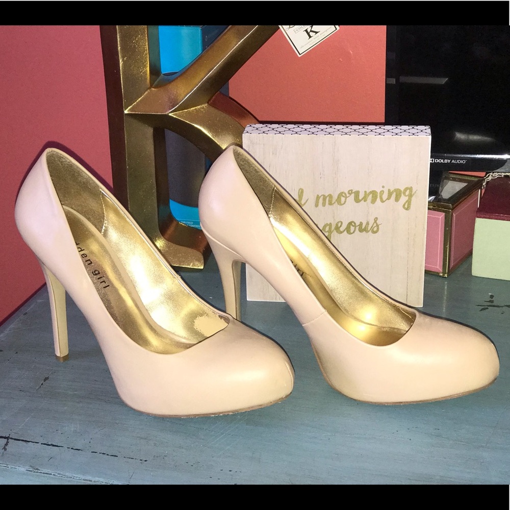 Tan/Champagne Homecoming/Prom Heels